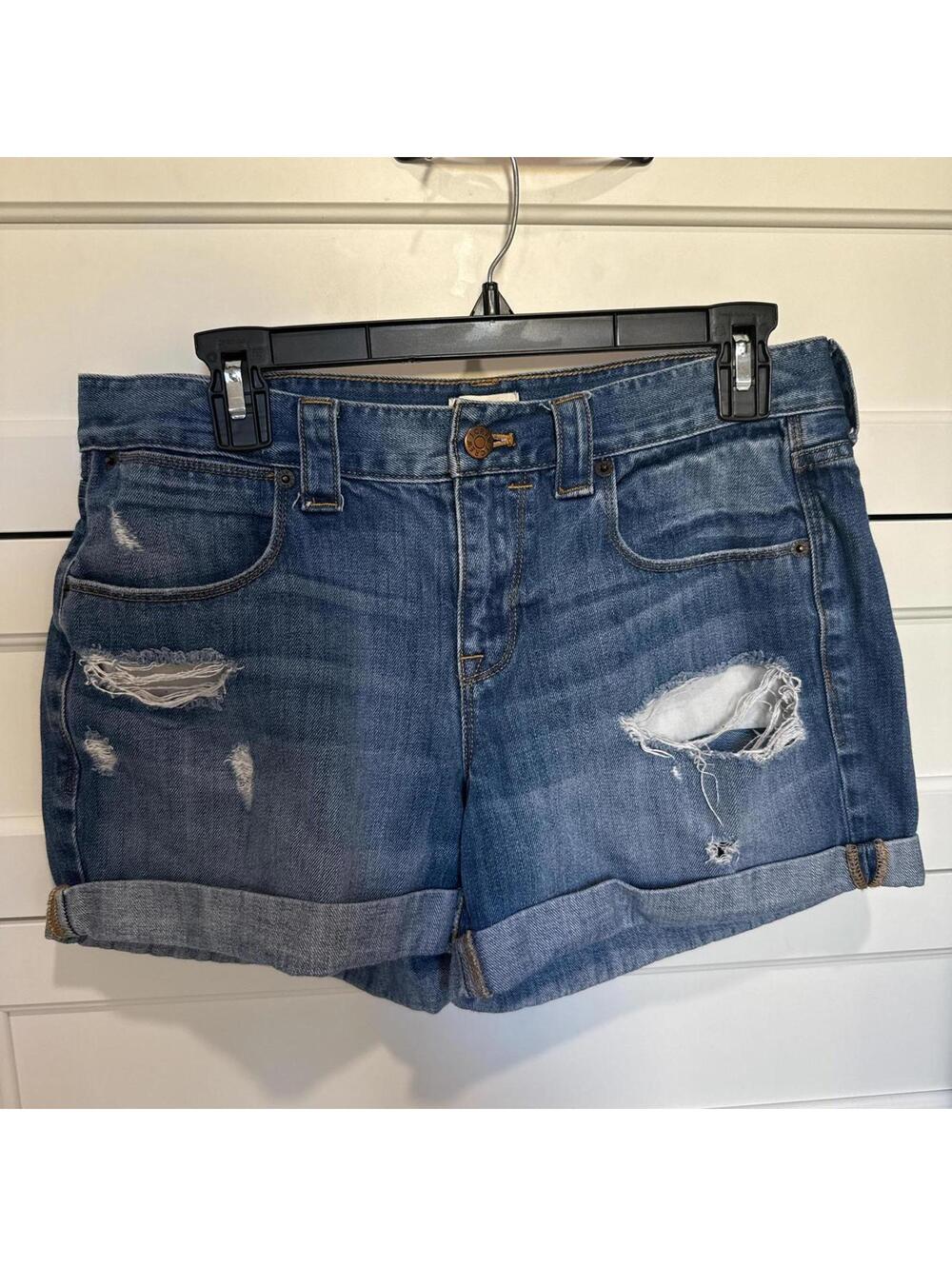 J-Crew Shorts Women's 28 Blue Distress